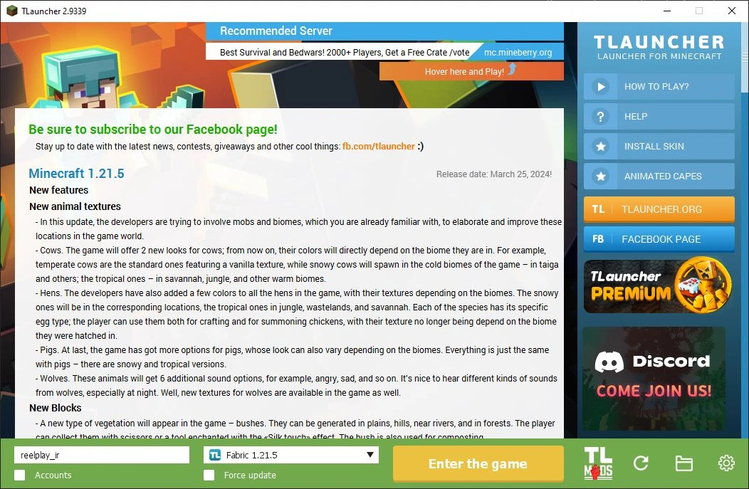 آموزش نصب تی‌لانچر و ماینکرفت برای کامپیوتر ویندوز، لینوکس و مک + لینک دانلود TLauncher